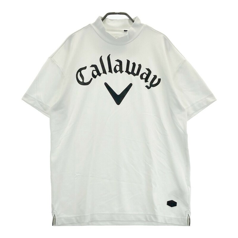 CALLAWAY キャロウェイ ハイネック 半袖Tシャツ ホワイト系 L [240101178229] ゴルフウェア メンズ