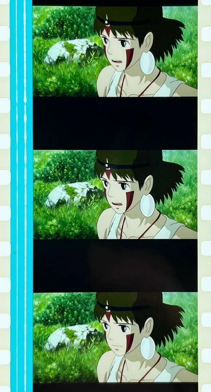 『もののけ姫 (1997) PRINCESS MONONOKE』35mm フィルム 5コマ スタジオジブリ 映画 Studio Ghibli Film セル 宮﨑駿 サン 別れ