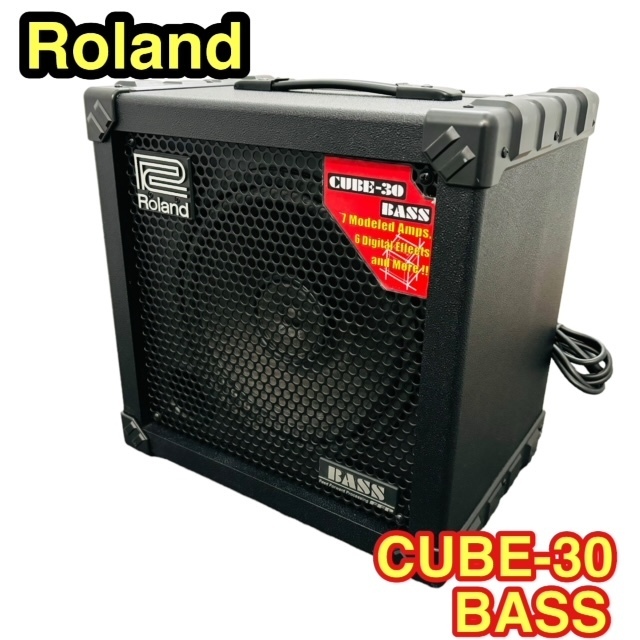 【美品】Roland ベースアンプ CB-30 BASS CUBE キューブ ローランド CUBE-30 バンド 楽器 ライブ 音響機器 音楽 ブラック 安心の送料無料