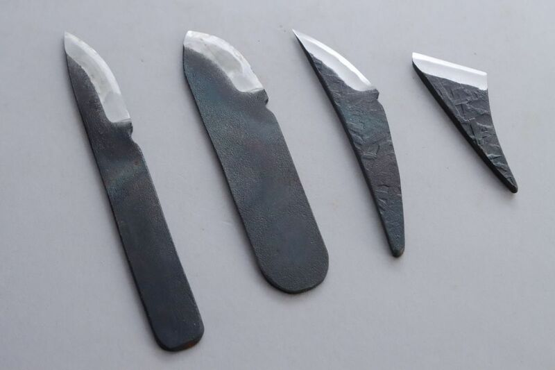 [021360]万能小刀 4点◆切出小刀/和式ナイフ/刃物/鋼/鍛治/伝統工芸/うぶ品