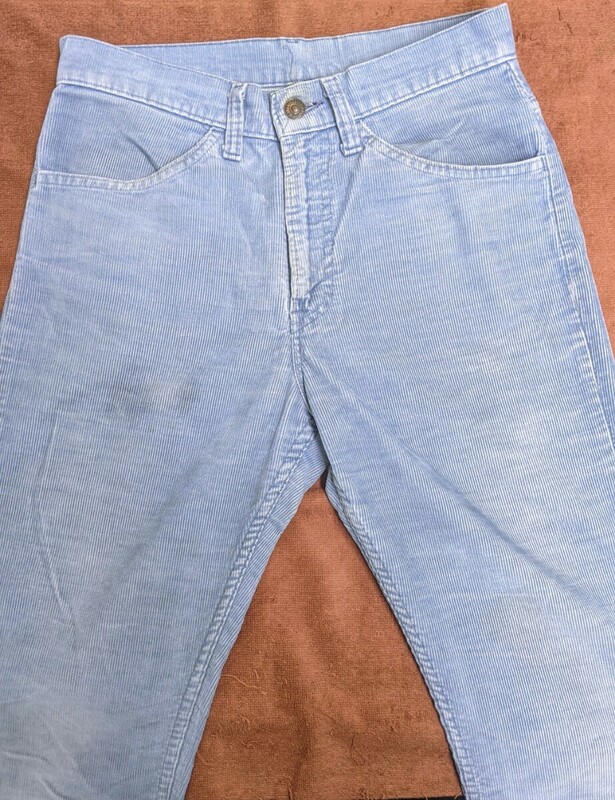 カッコいい 大人感 80's オリジナルヴィンテージ Levi's リーバイス 519 USA製 コ―デュロイ サックスブルー タロン42 W29 L32 501 66 