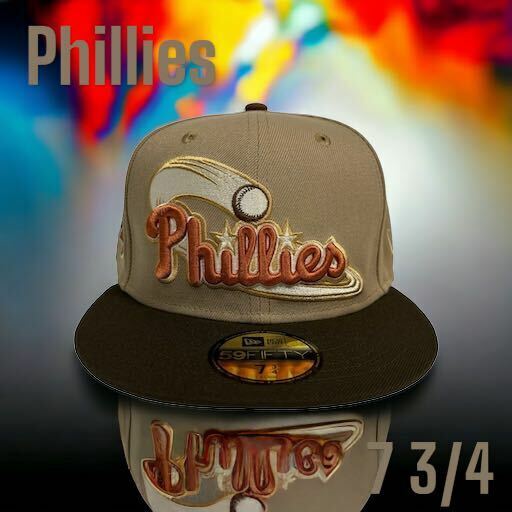 新品73/4 フィラデルフィア・フィリーズ　海外限定ニューエラキャップ　59FIFTY NEW ERA 帽子 日本未発売　ベースボールキャップ 