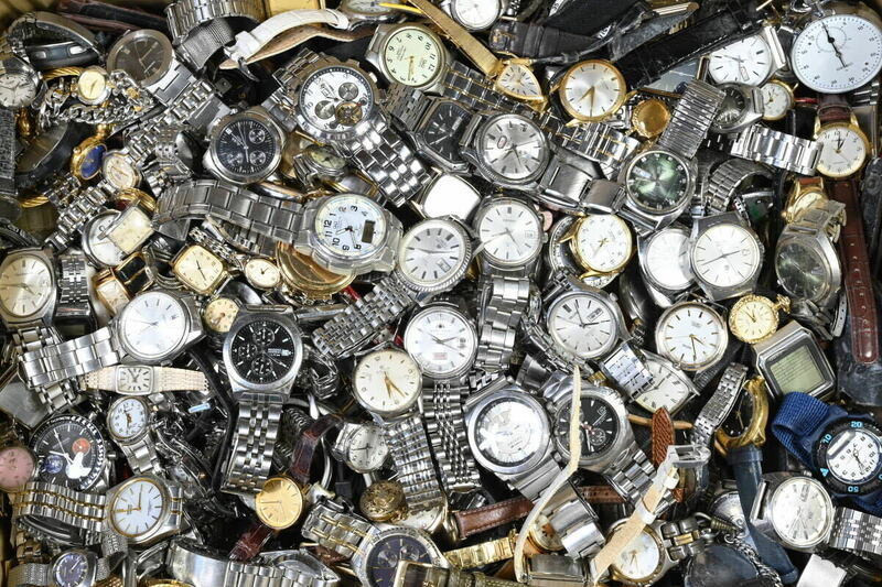 まとめ売りセット 600個以上 腕時計 SEIKO/CITIZEN/LONGINES/CASIO 自動/手巻き/懐中時計/機械式 ゴールドGOLD ジャンク ダイバー 大量