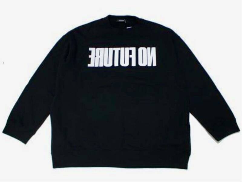 UNDERCOVER 23AW BIGSWEAT NO FUTURE - satinpatch ビッグ スウェット サイズ4 黒 アンダーカバー