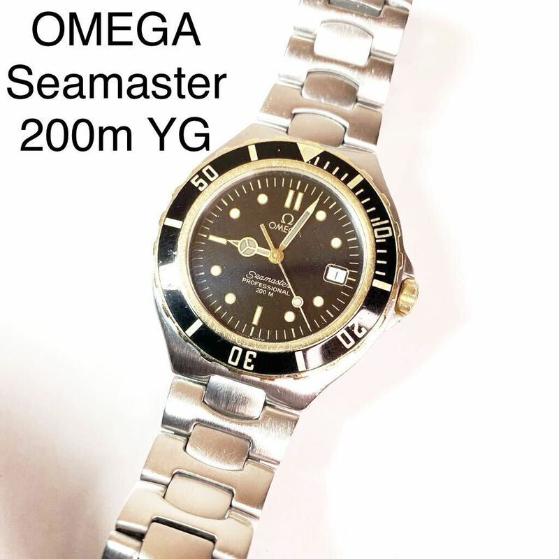 OMEGA オメガ Seamaster シーマスター 200m プレボンド コンビモデル ミドルサイズ クオーツ メンズ腕時計 稼働品 OH済