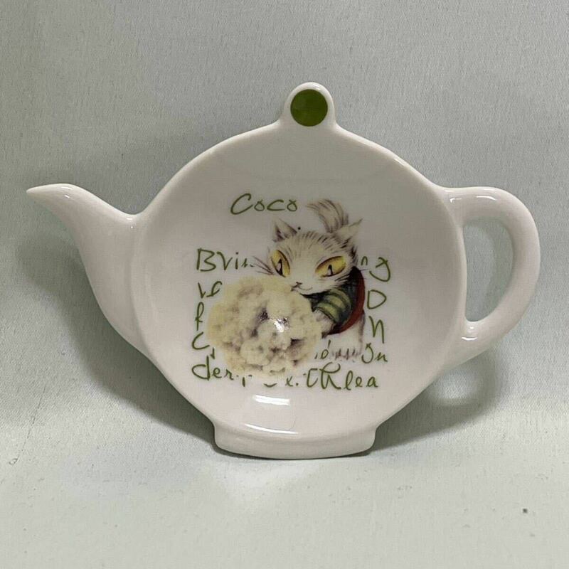 わちふぃーるど ヨーヨーの猫つまみ ココミニプレート Wachifield 猫 小皿 ティーパックトレイ 食器 陶器 ダヤン