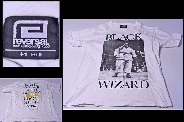 リバーサル★reversal★rvddw★アブドーラザブッチャー モデル★BLACK WIZARD★Tシャツ★白色★Sサイズ★格闘技★ABBY★