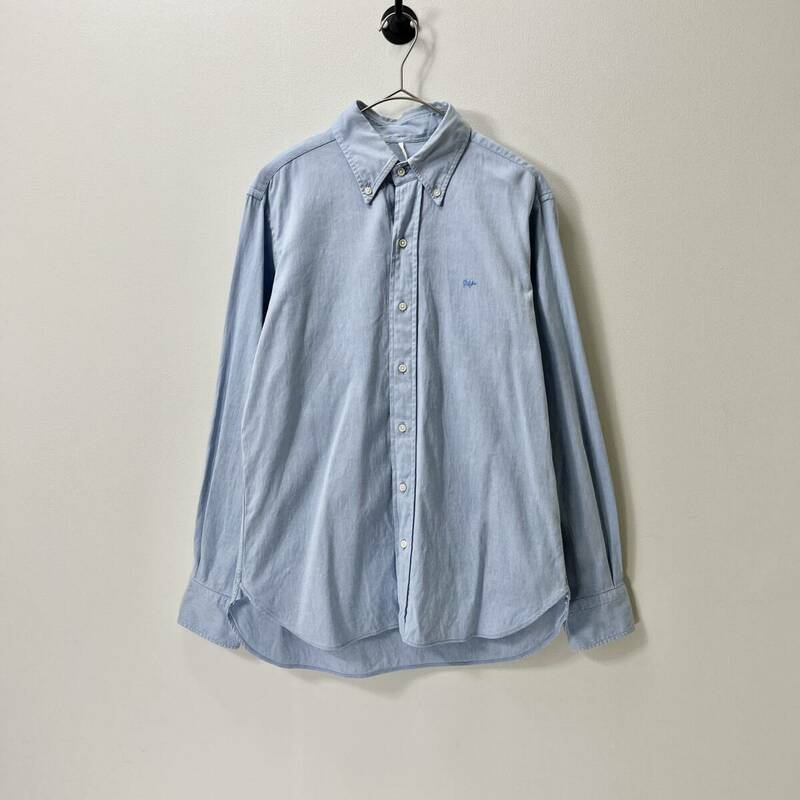 SCYE BASICS サイベーシック サイズ40 ボタンダウンシャツ 長袖シャツ ブルー