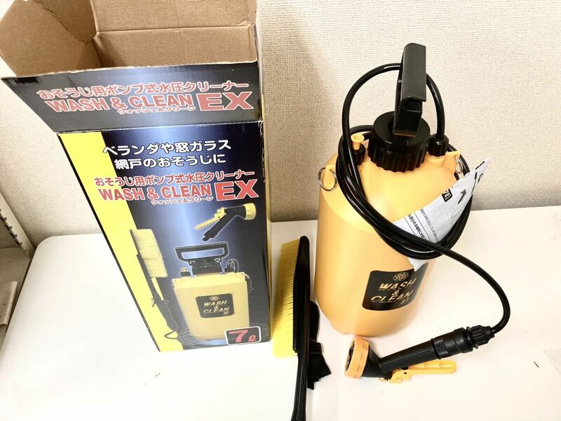 【中古】マルハチ産業/おそうじ用ポンプ式水圧クリーナー/WASH&CLEAN EX/ウォッシュ&クリーン/7L