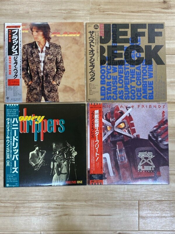 JEFF BECK 3タイトル / BRIAN MAY ＆ FRIENDS 1タイトル LP レコード ジェフ・ベック ブライアン・メイ ☆ちょこオク☆ 80