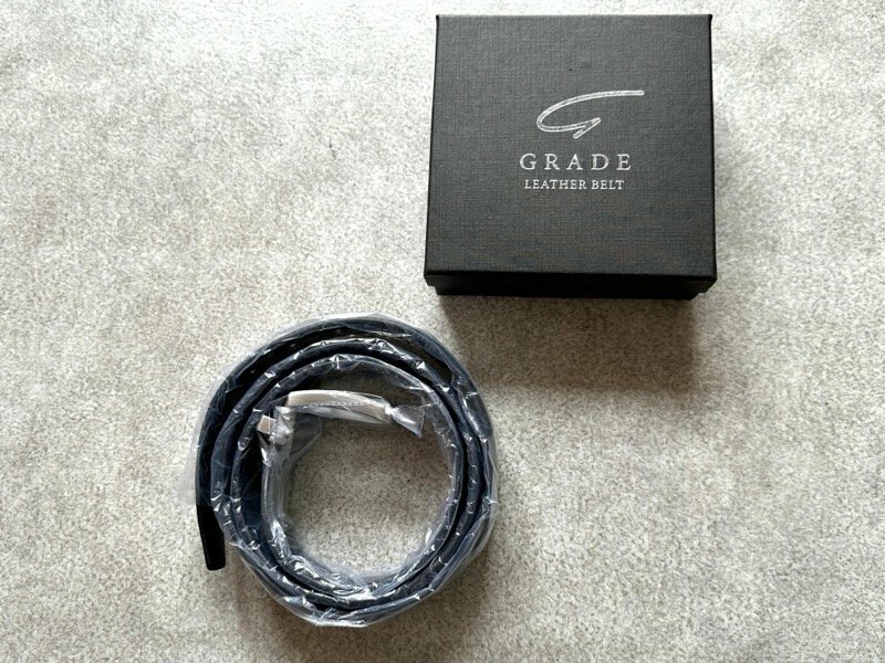 未使用品！ GRADE LEATHER BELT ベルト 本革 黒 ブラック ☆ちょこオク☆80