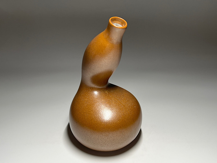 【瑞】時代　瓢箪形　花瓶　陶器