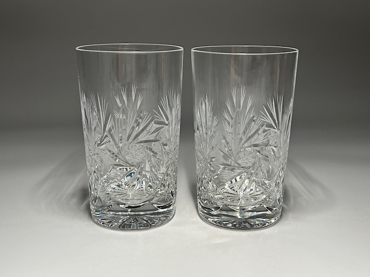 【瑞】カットガラス　ペアタンブラーグラス