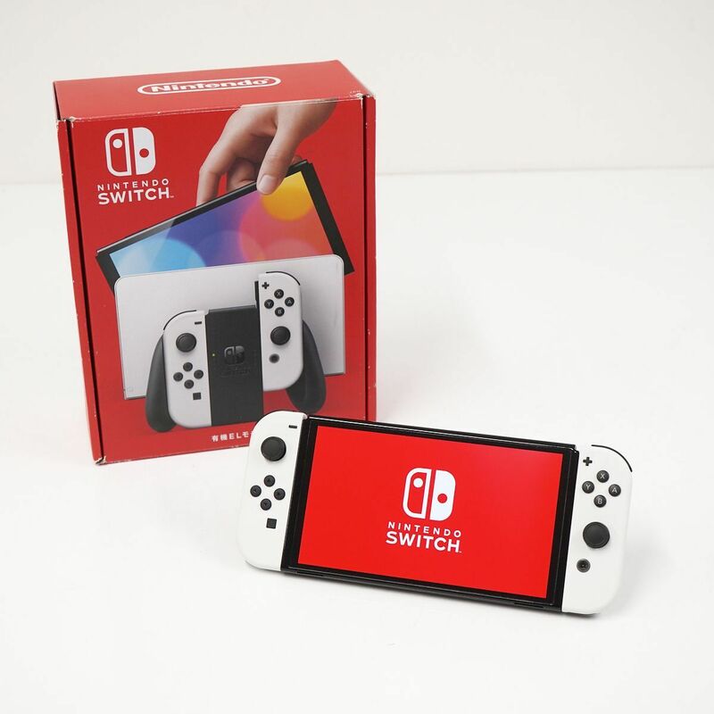 任天堂 Nintendo Switch 有機ELモデル HEG-S-KAAAA USED美品 Joy-Con(L)/(R) ニンテンドースイッチ ゲーム機 ホワイト 完動品 V0531