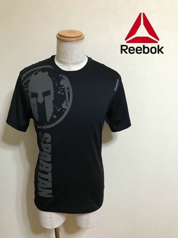 【美品】 Reebok リーボック SPARTAN ドライ Tシャツ トップス サイズO 半袖 黒 B83868