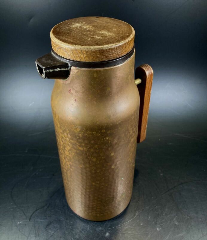 象印 銅製 ポット 魔法瓶 昭和レトロ アンティーク インテリア カッパーポット ビンテージ ブロンズ