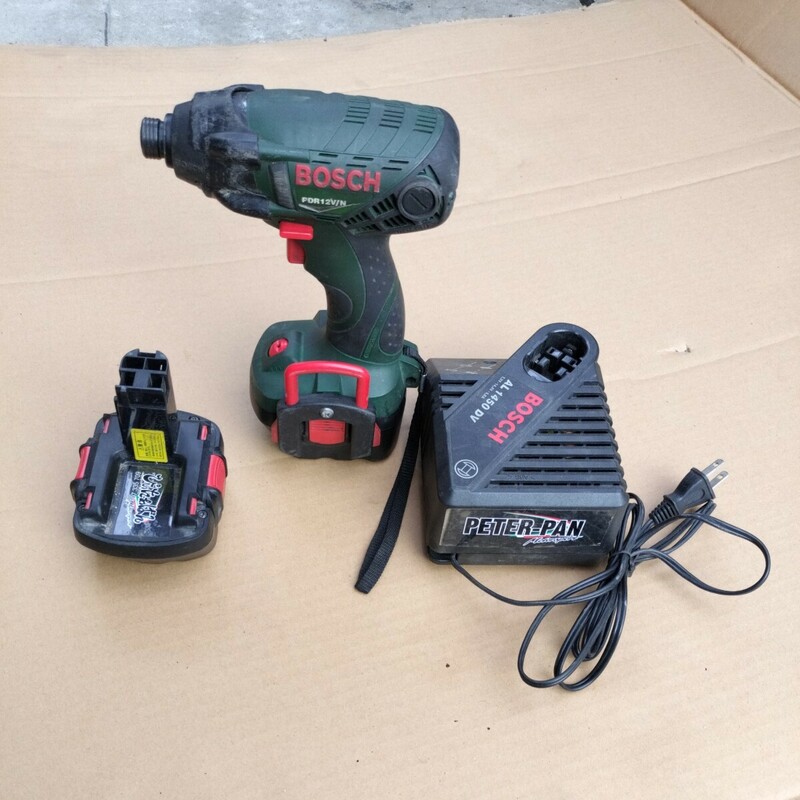 BOSCH PDR12V/N バッテリーインパクトドライバー ボッシュ DIY 電動工具 1.5Ahバッテリー AL 1450 DV 60531-5