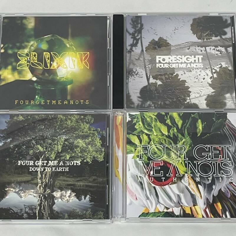 FOUR GET ME A NOTS　CD　4点　セット　ELIXIR/FORESIGHT/DOWN TO EARTH/AUTHENTIC フォーゲットミーアノッツ　DVD付　計35曲収録