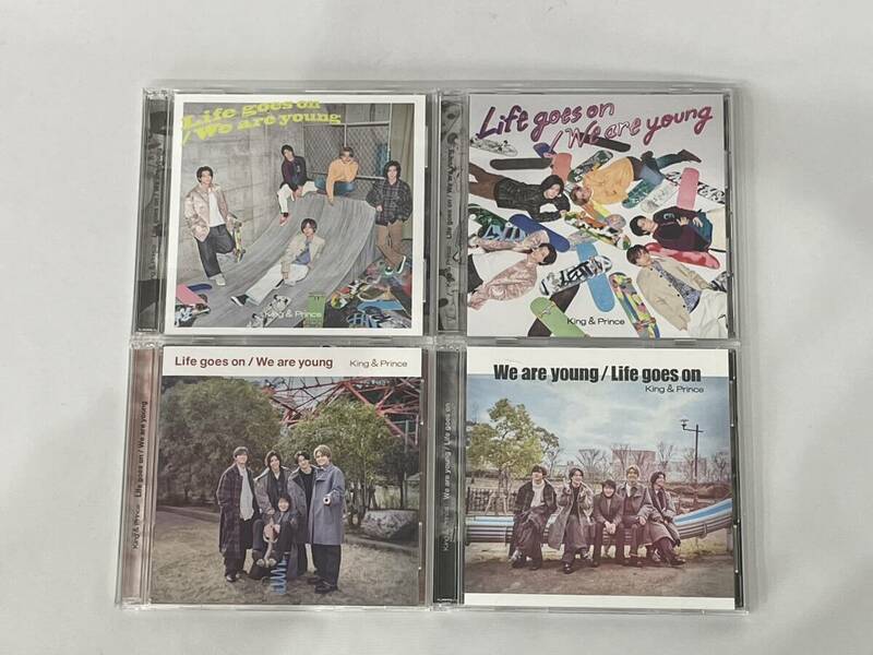King&Prince 「Life goes on/We are young」 CD+DVD ４枚セット ジャケットカード付 初回限定版キングアンドプリンス　キンプリ　ジャケカ