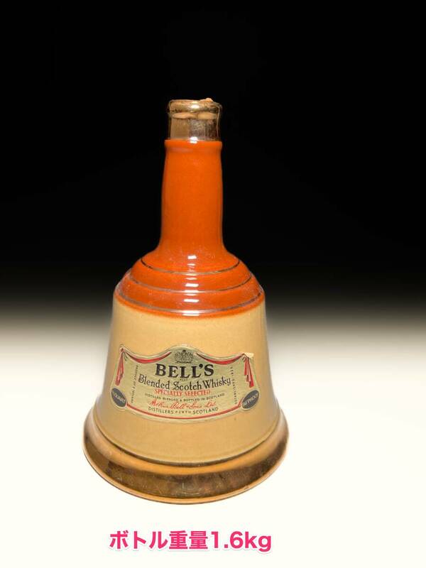 [即決]■古い時代物BELL’S Scotch Whisky Blended 43% 4/5 QUART ベルズ スコッチウイスキー 古酒旧酒オールドボトル陶器ボトル