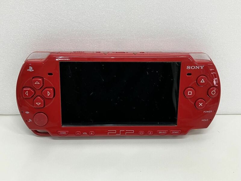 ゲーム機本体 / PSP プレイステーションポータブル レッド / 動作確認済 / SONY / PSP-2000【G015】