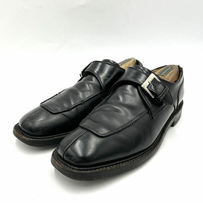 A ■ 日本製 '洗礼されたデザイン' REGAL リーガル 本革 ビジネスシューズ 革靴 モンクストラップ 26cm 人気モデル 紳士靴 BLACK 黒系 