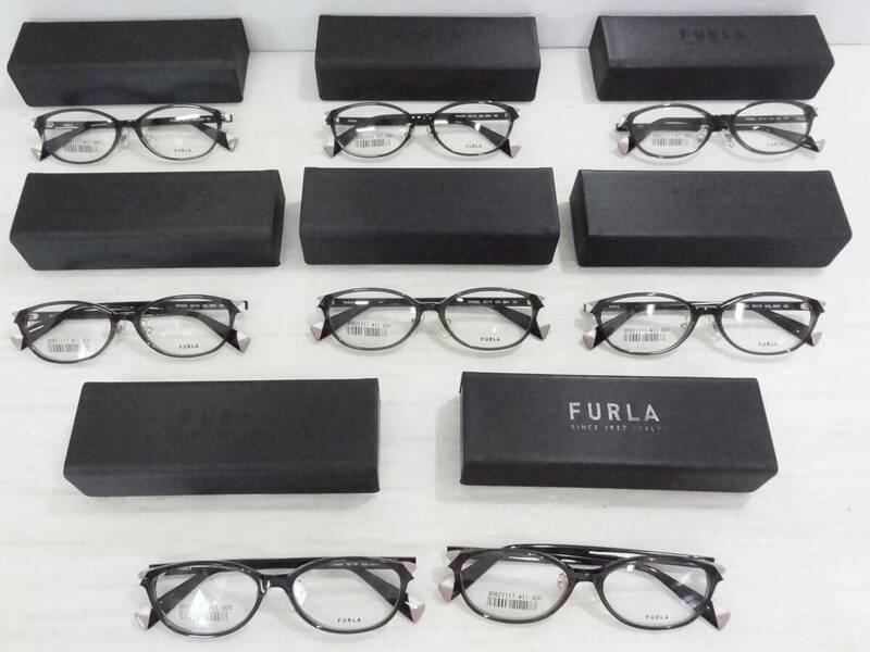 A0279a 展示品 FURLA フルラ 眼鏡 メガネフレーム 計8個 まとめ売り VFU523J レンズ無し COLOR:0840