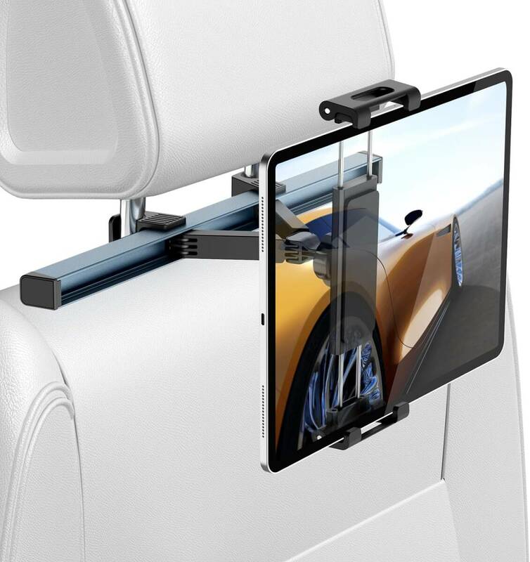 Ulanzi【2023新登場】タブレット ホルダー 車載ホルダー iPad ヘッドレストホルダー 後部座席用 伸縮アームスタンド 
