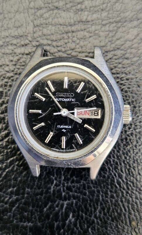 SEIKO AUTOMATIC セイコー オートマチック 2206-0530 レディース 17石自動巻 フェイスのみ