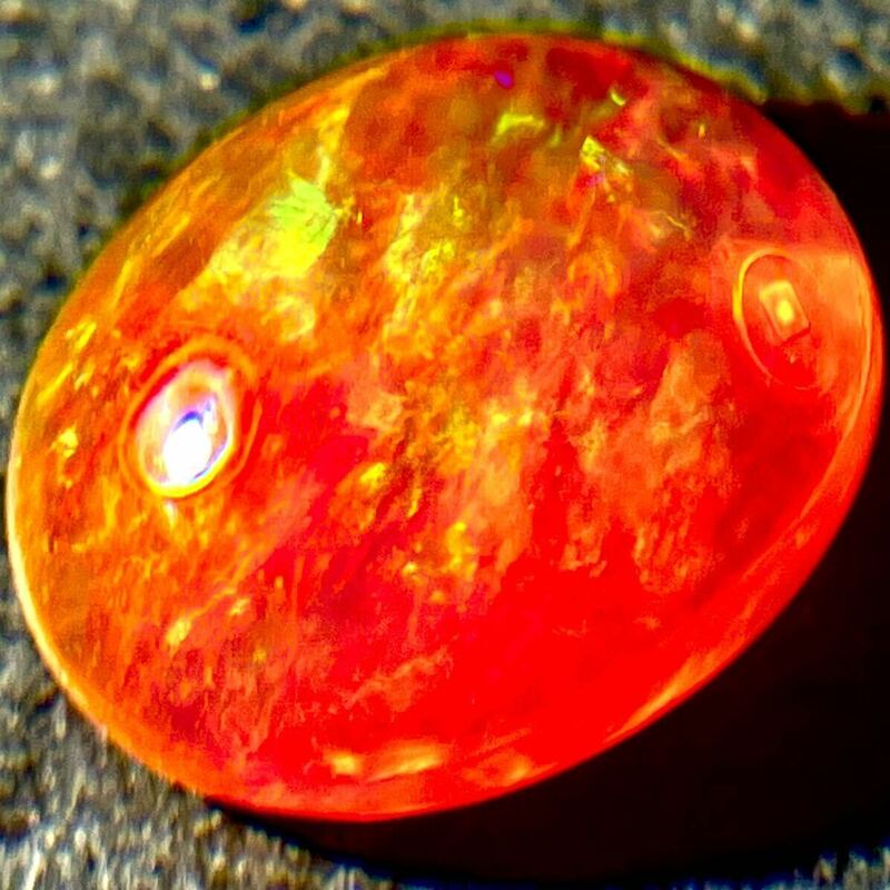 遊色効果!!(天然ファイアオパール2.833ct)m 約11.0×8.7mm ルース 裸石 宝石 ジュエリー fire jewelry opal K