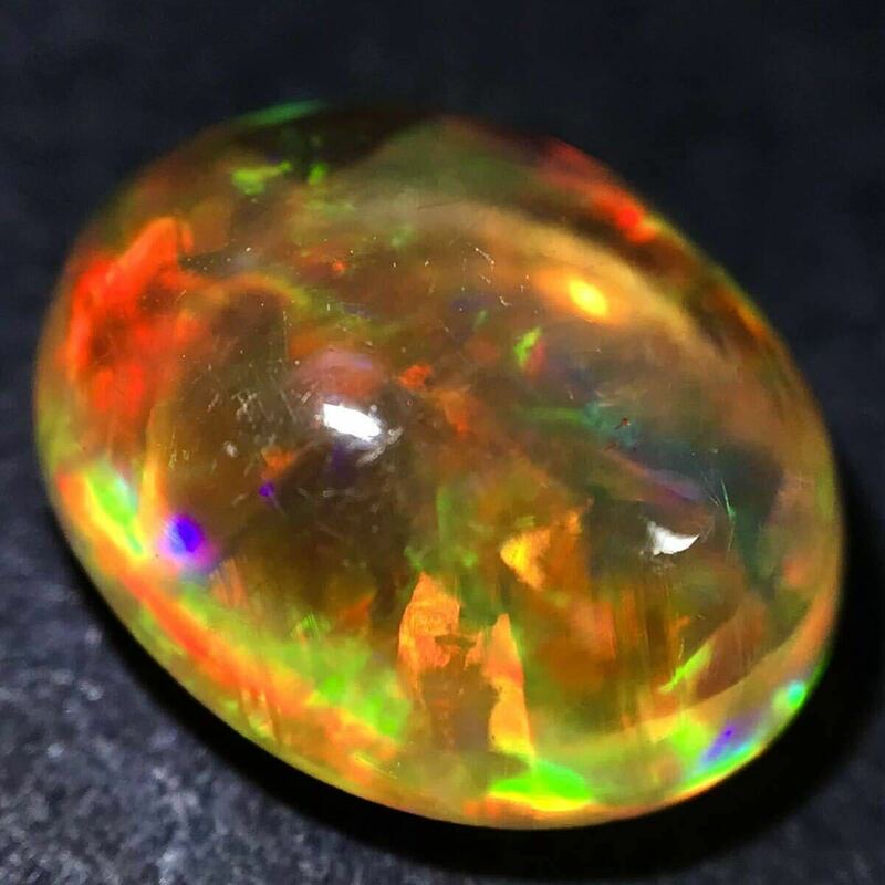 遊色効果!!(天然ファイアオパール2.512ct)m 約10.9×9.0mm ルース 裸石 宝石 ジュエリー fire jewelry opal i