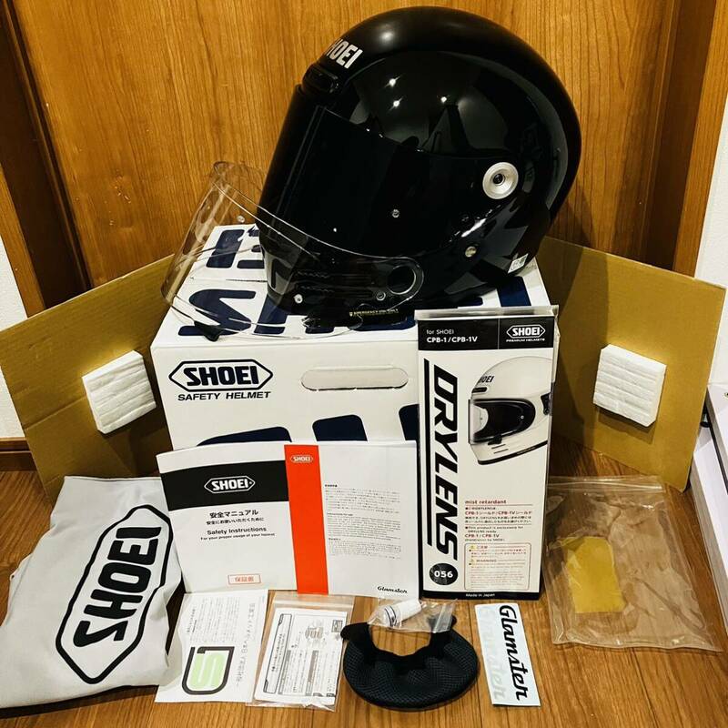 使用僅か 無傷の美品 SHOEI グラムスター 付属品全て有り＋スモークシールド Sサイズ