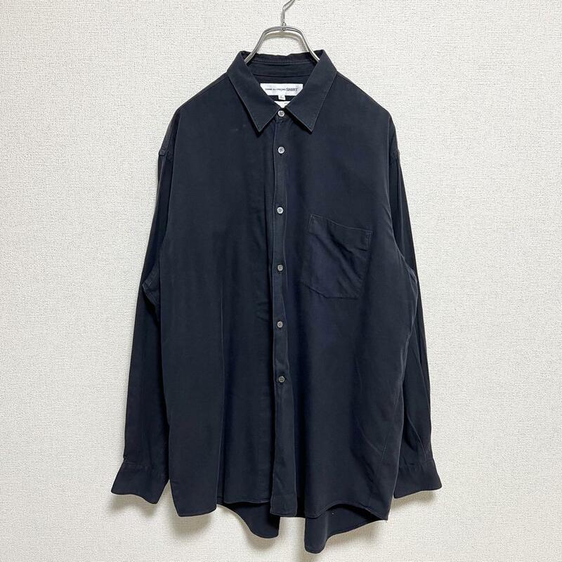 90’s コムデギャルソンシャツ オーバーサイズ コットンシャツ ネイビー