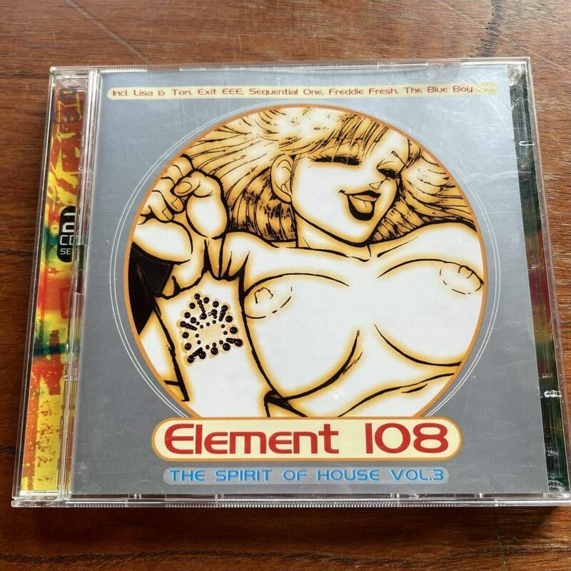 【2CD 独 CLUB DEEP HOUSE 秀逸コンピ！SEXY エロジャケ】V.A ELEMENT 108 - THE SPIRIT OF HOUSE Vol.3/MOODYMANN/ZHANE/HEY MR. D.J.ネタ