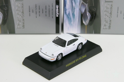 京商 1/64 ポルシェ 911 RS 964 ホワイト ポルシェ ミニカーコレクション4 Kyosho 1/64 PORSCHE 911 RS 964 white