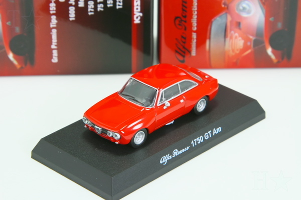 京商 1/64 アルファロメオ 1750 GT Am レッド アルファロメオ ミニカーコレクション3 Kyosho 1/64 Alfa Romeo 1750 GT Am red
