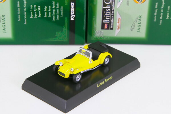 京商 1/64 ロータス セブン イエロー ブリティッシュ ミニカーコレクション1 Kyosho 1/64 Lotus Seven Yellow