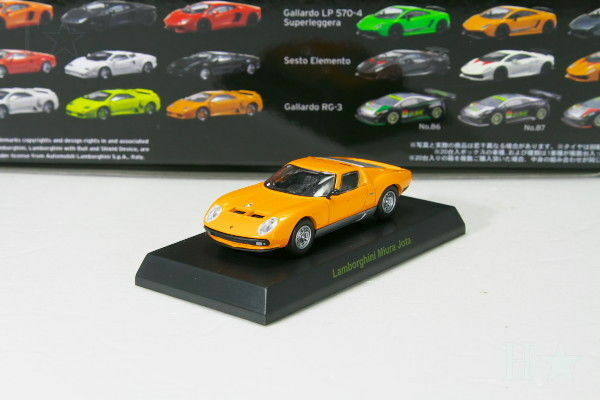 京商 1/64 ランボルギーニ ミウラ イオタ オレンジ ランボルギーニ ミニカーコレクション4 Kyosho 1/64 Lamborghini Miura Jota orange