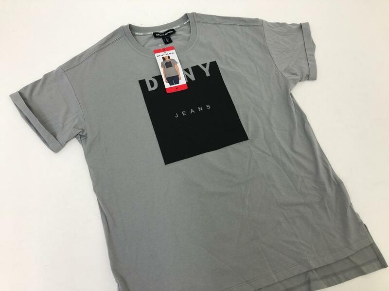 16）DKNY JEANS レディース 半袖 Tシャツ Mサイズ グレー