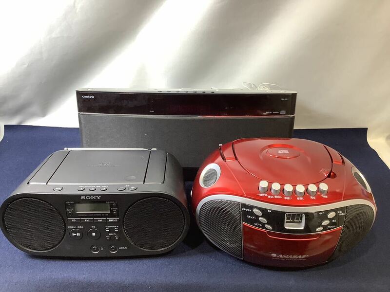 SONY ONKYO ANABAS パーソナルオーディオシステム CDラジカセ CBX500 ZS-S40 CD-C500 3点まとめ　ジャンク品　YA051402
