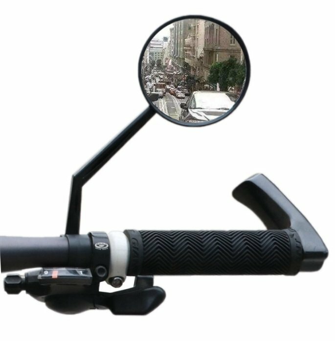 【vaps_2】360度回転 自転車 バックミラー 凸面鏡 サイドミラー ハンドルミラー ハンドルバー 送込