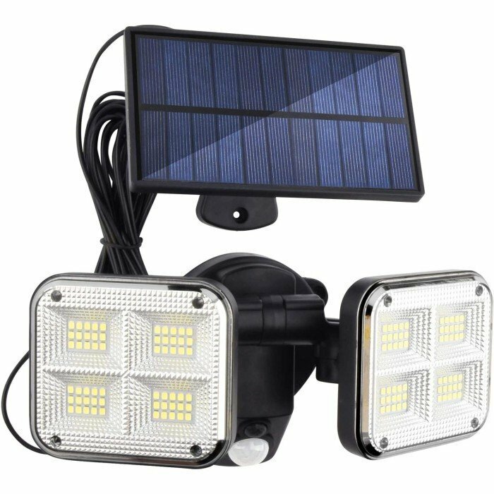 【vaps_2】120LED センサーライト 高輝度 ソーラー 3灯モード 人感 モーション検知 IP65防水 屋外照明 ガーデンライト 送込