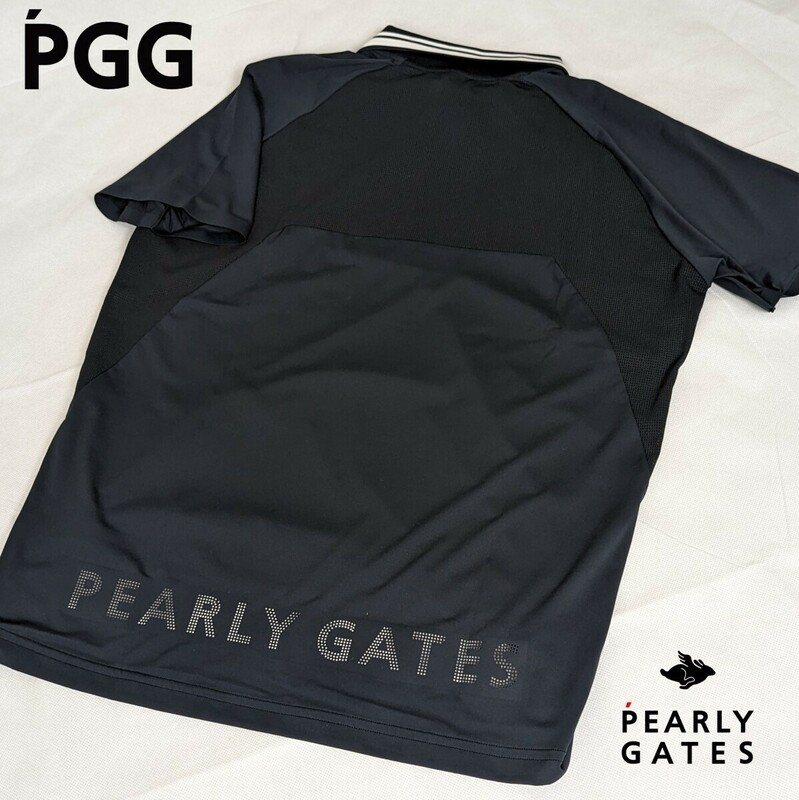 ★新品正規品 PEARLYGATES/PGG MSY 軽量 天竺×メッシュ 半袖ポロシャツ size5(L)　夏に最高の着心地！！