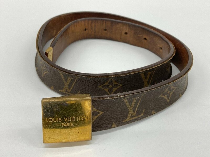 Louis Vuitton　ルイヴィトン　モノグラム　サンチュールキャレ　ベルト　M6800W【CDAV7072】