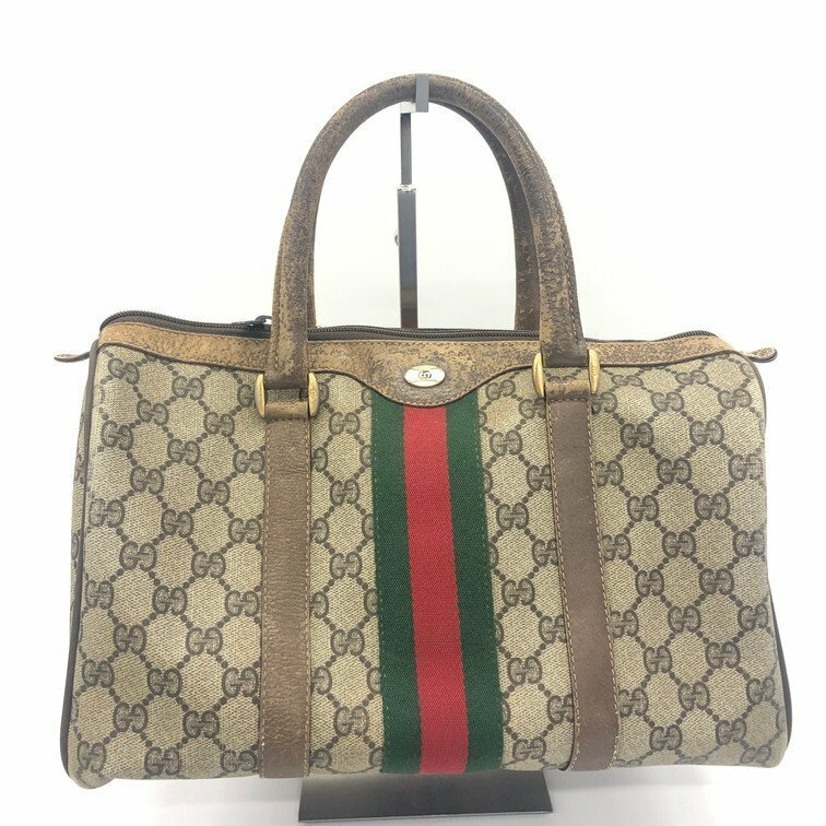 OLD GUCCI　オールドグッチ　シェリーライン　ボストンバッグ　69・02・007【CEAN4058】