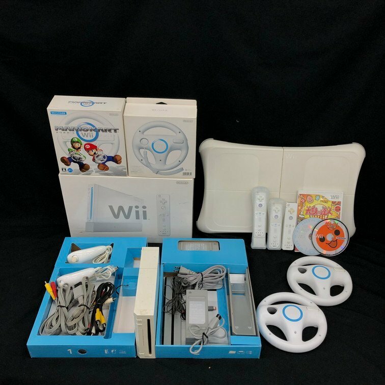 Nintendo 任天堂 Wii 本体 RVL-001 バランスボード 太鼓の達人 他 おまとめ【CEAX1034】