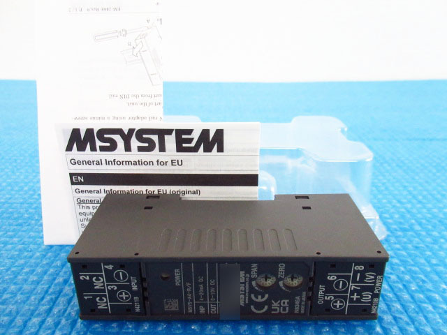 M-SYSTEM エムシステム M5VS-A4-R/F 直流入力変換器 4-20mA DC 24V 超小型端子台形信号変換器 M5-UNITシリーズ 管理24D0504H