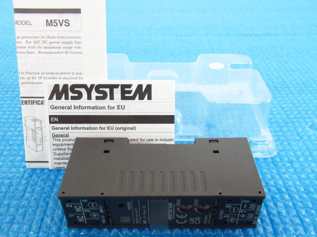 M-SYSTEM エムシステム M5VS-A4-R/F 直流入力変換器 4-20mA DC 24V 超小型端子台形信号変換器 M5-UNITシリーズ 管理24D0504I