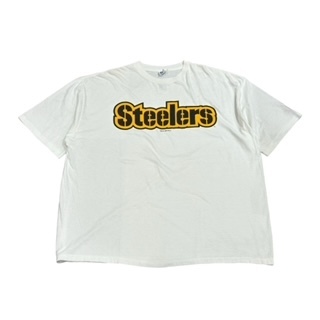 【XXL】USA 古着 USA製　Steelers　NFL　1995　STARTER　Tシャツ 半袖 クルーネック ホワイト　2XL