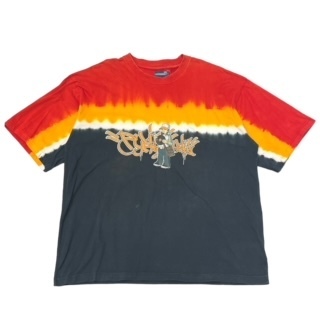 【XL】USA 古着 レコード　デザイン Tシャツ 半袖 クルーネック ブラック　オレンジ　レッド